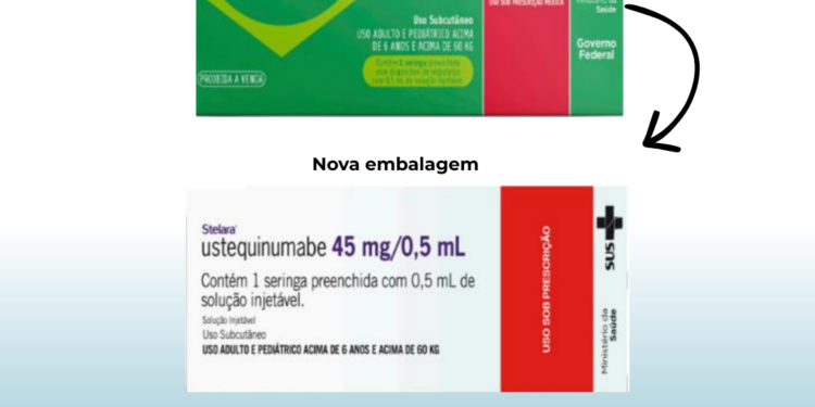 Fabricante anuncia nova embalagem de ustequinumabe 45 mg destinada ao SUS